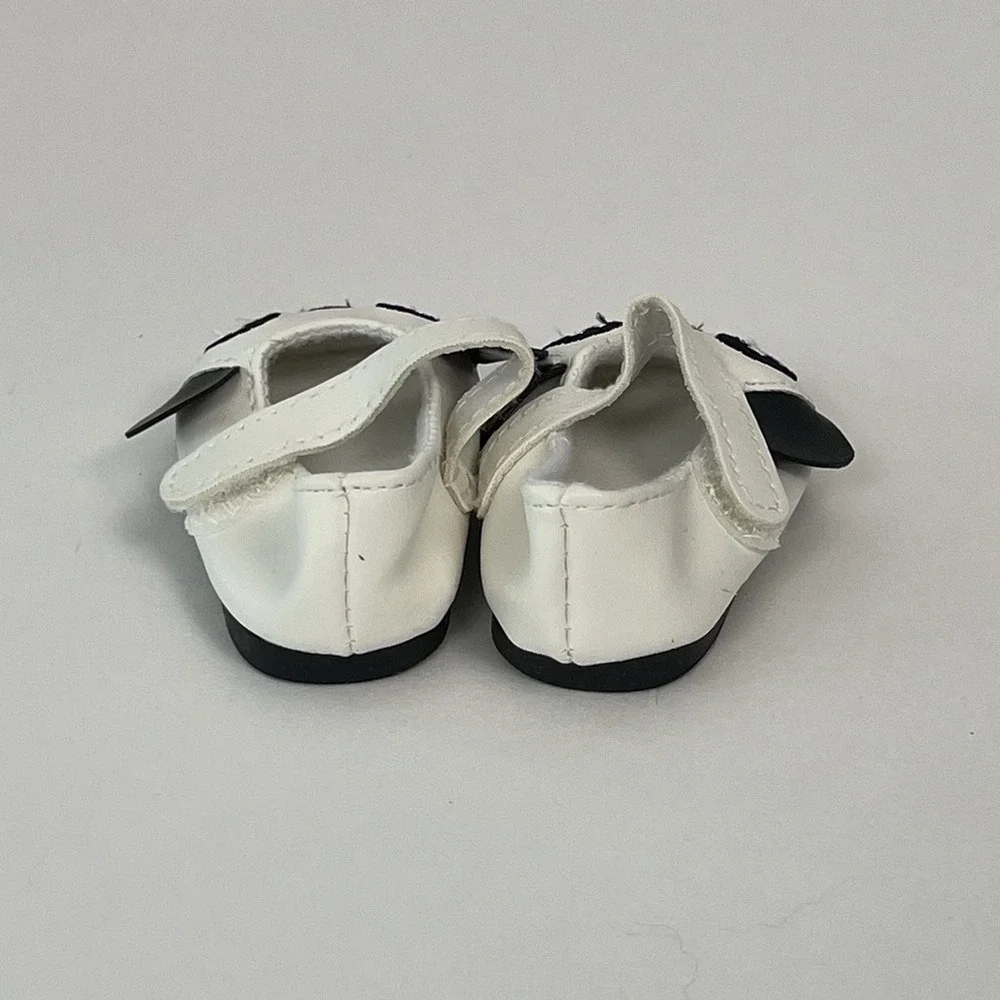 Panda Bear Doll Shoes White Mary Jane Shoes for Dolls‎ Cute Costume